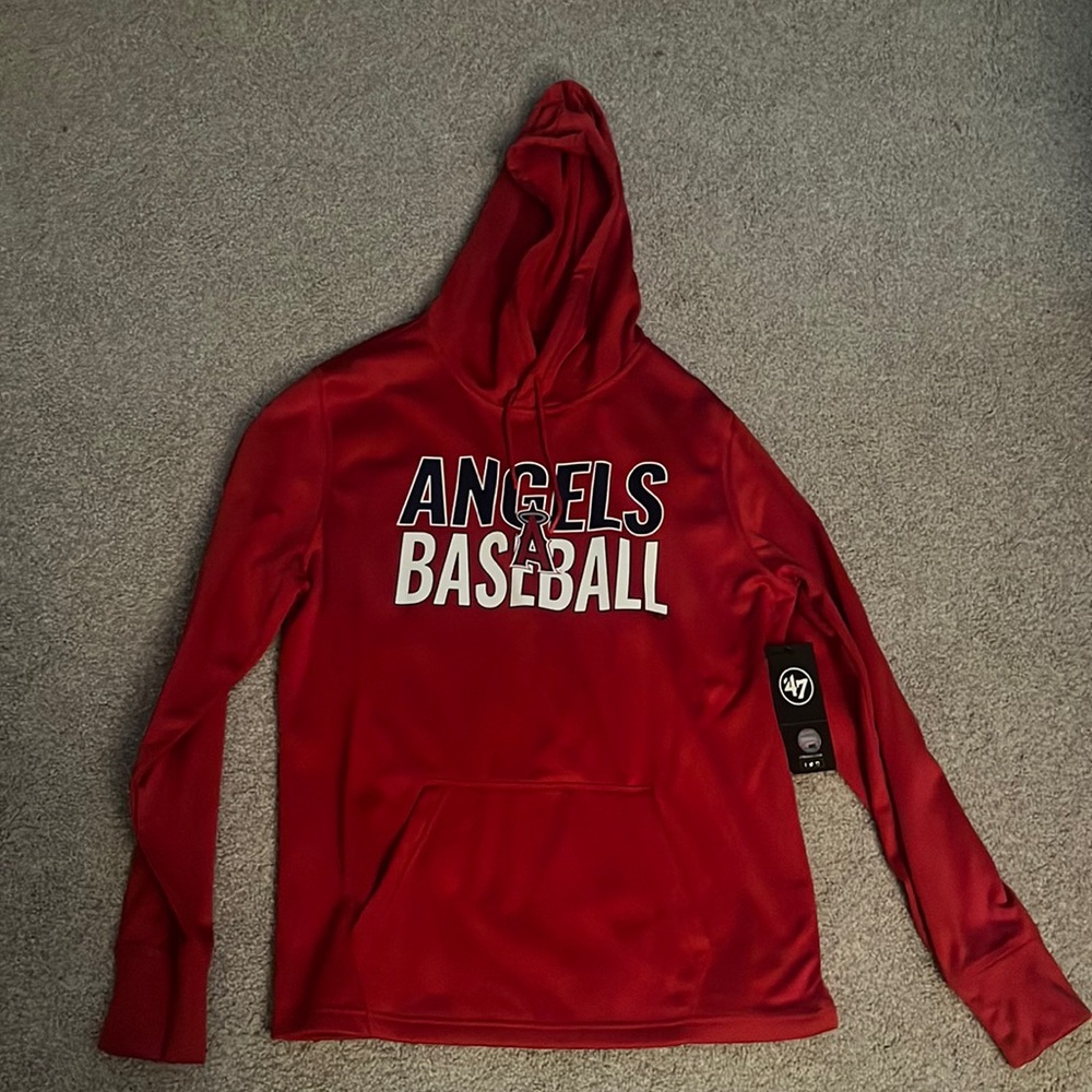 MLB ANGELS NIKE red hoodie